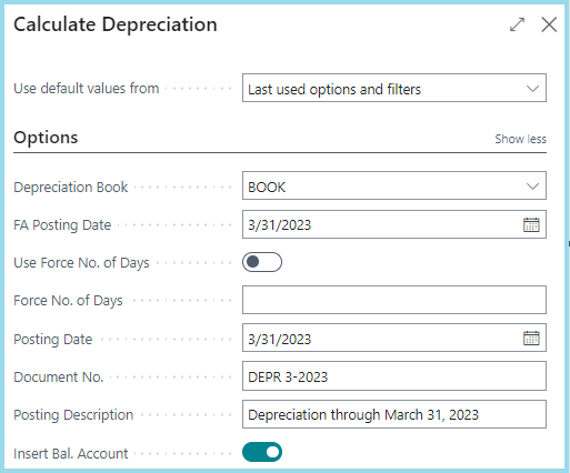 Recording Depreciation When the Additional Costs are posted to the Fixed Asset 3
