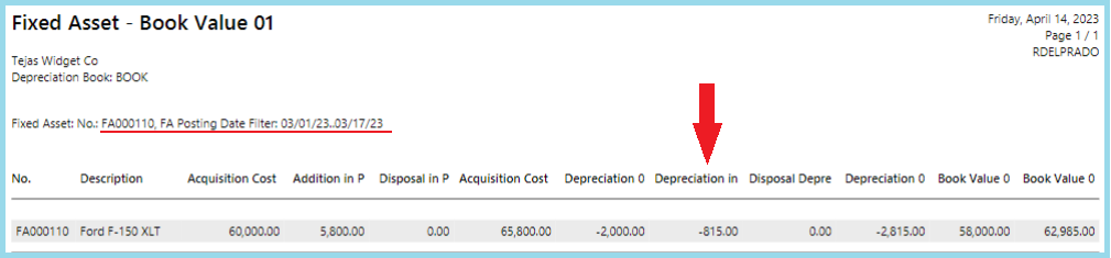 Recording Depreciation When the Additional Costs are posted to the Fixed Asset 2